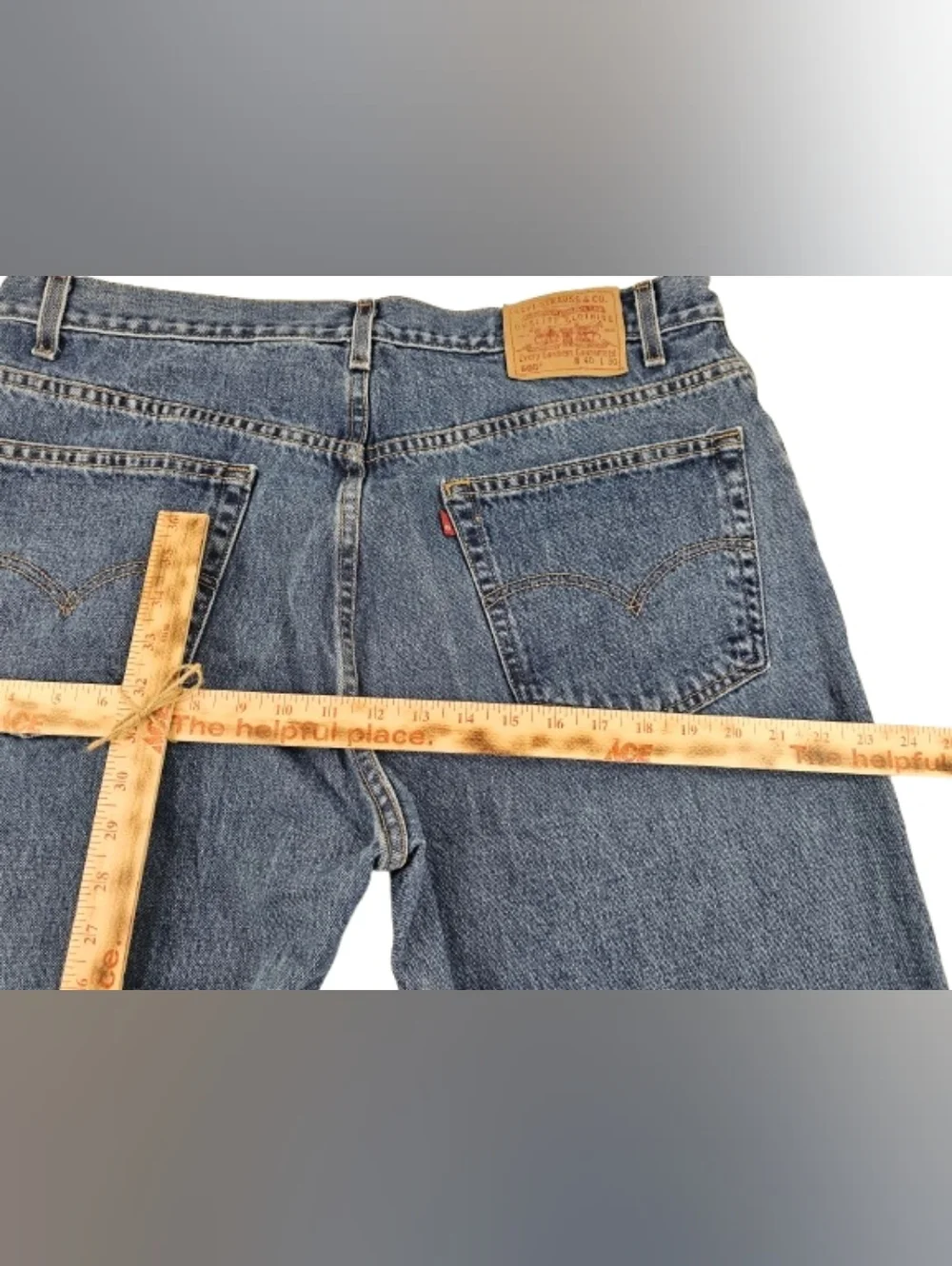 VINTAGE Y2K Levi's 505 Regular Fit Straight‎ Leg Men's 40x30 Med Wash Jeans 90s